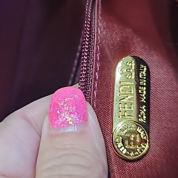 Fendi/fendi bag/Leather seude and nylon/Fendi 80s Vintage authentic Crossbag - Picture 6 of 10